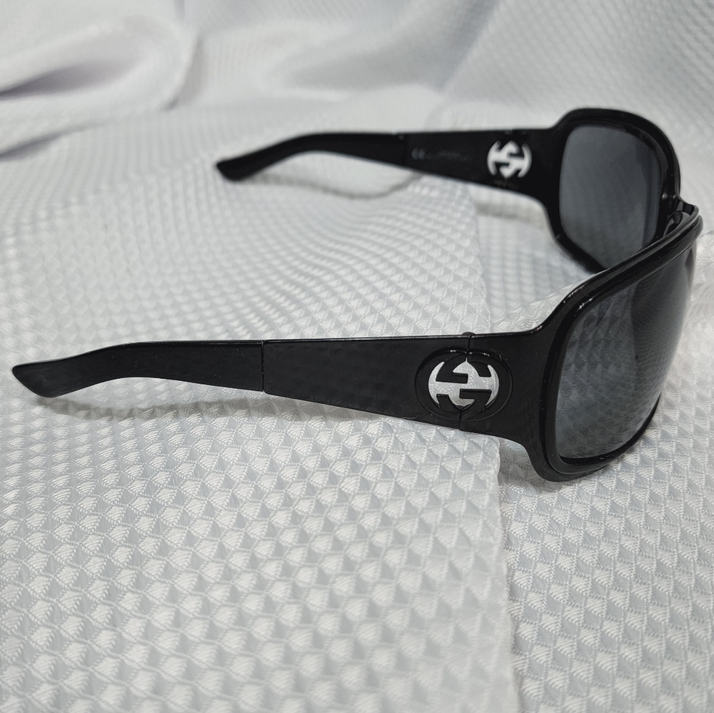 Gucci sunglasses black logo fashion luxury designer real authentic men - Picture 9 of 15
